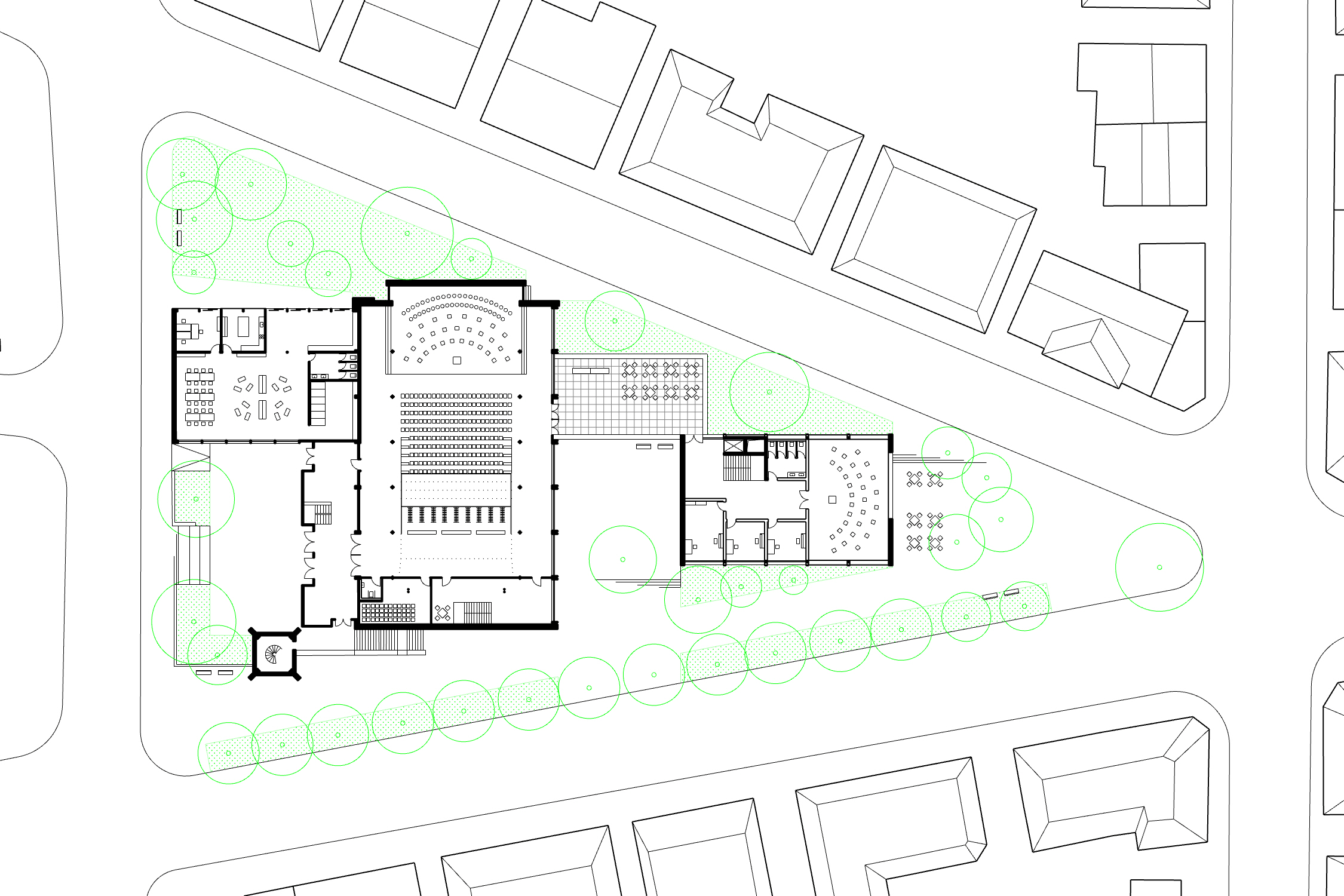 Pauluskirche Extension, Floor Plan